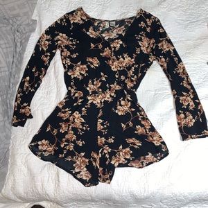 Black Romper w/ Gold Flowers.